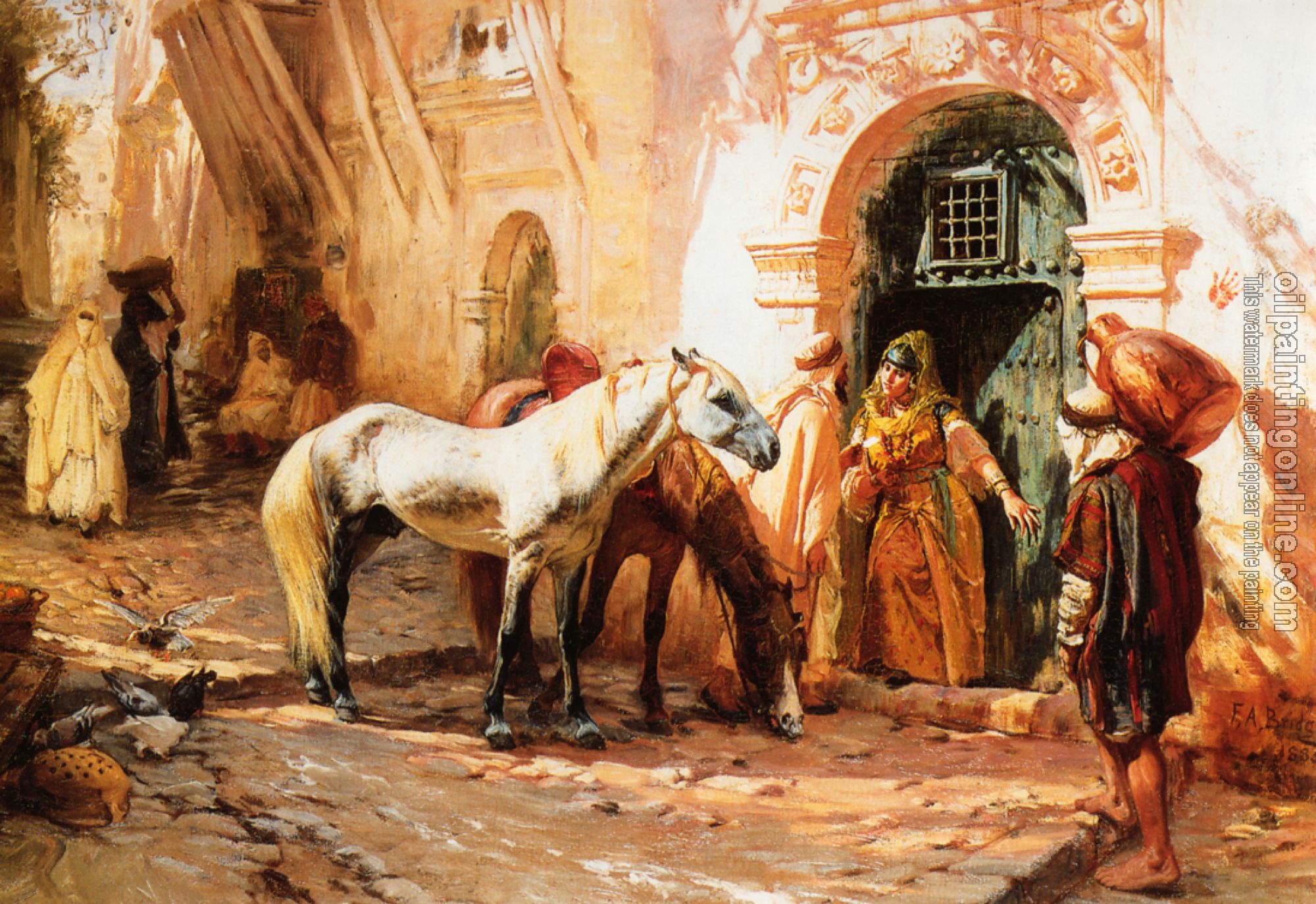 Frederick Arthur Bridgman - Scene in Morocco